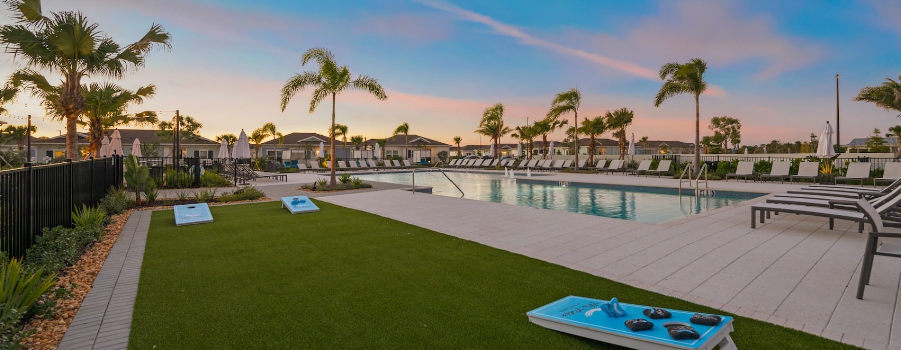 Gaming lawn at The Tides at Waterside