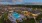 Aerial view of The Tides at Waterside's community pool and deck 